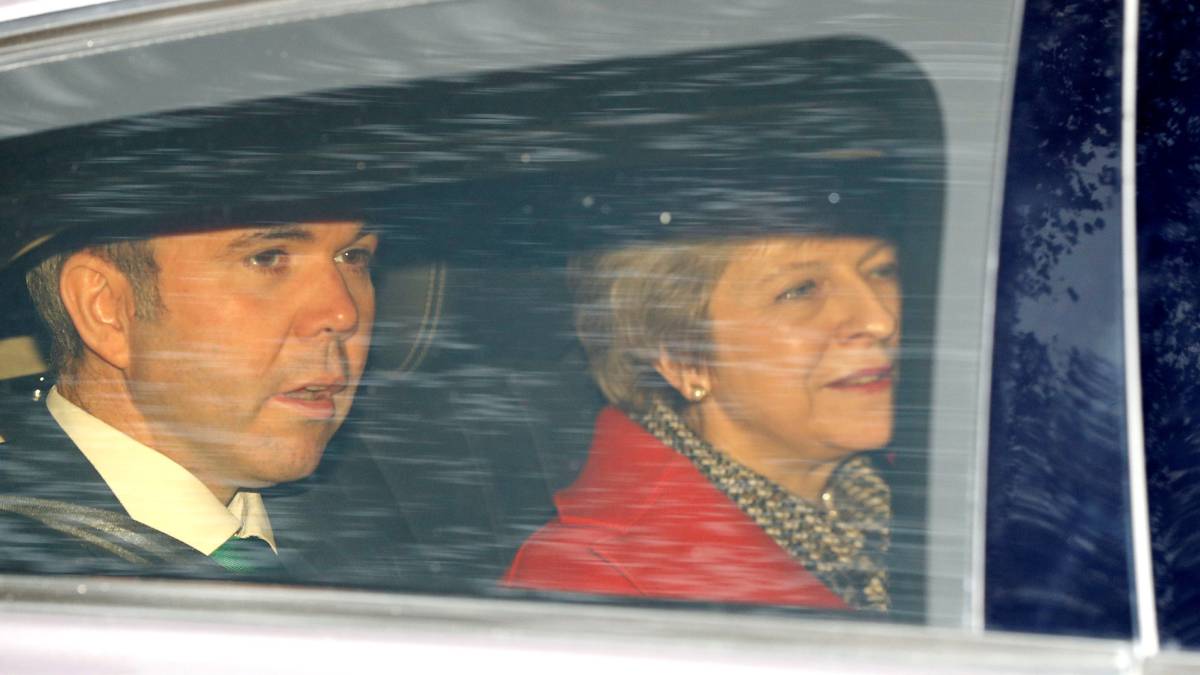 May, con su jefe de gabinete.