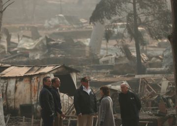 Trump visita el pueblo calcinado en California: “No creo que volvamos a ver algo como esto”