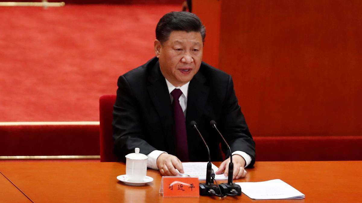 Xi Jinping, durante su discurso.