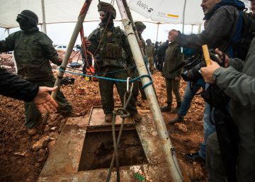Excavando para destruir los túneles de Hezbolá en la frontera de Líbano