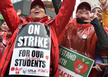 Una huelga indefinida de maestros en Los Ángeles deja sin clase a más de medio millón de alumnos