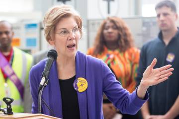 La senadora Elizabeth Warren.