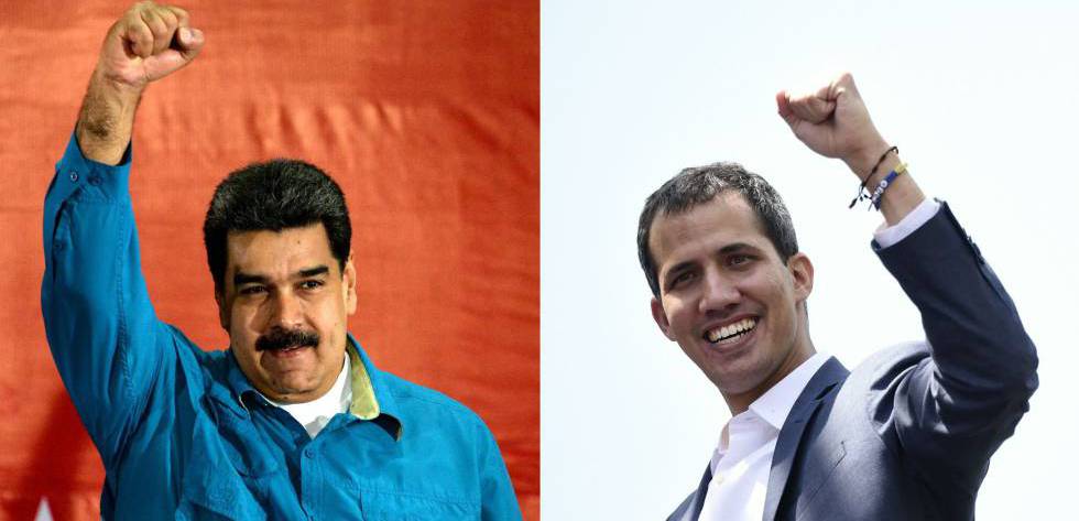 Nicolás Maduro y Juan Guaidó