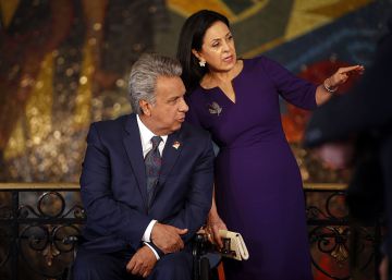 Lenín Moreno y su esposa, Rocío González, la semana pasada.