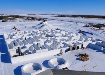 Así es el laberinto de nieve más grande del mundo