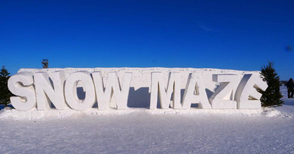 Así es el laberinto de nieve más grande del mundo