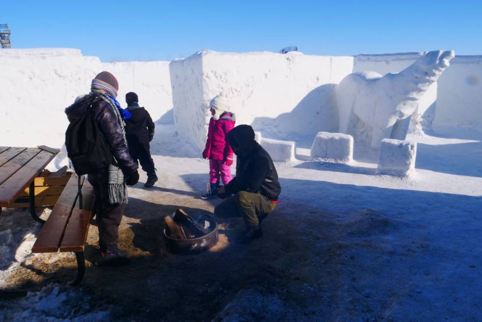Así es el laberinto de nieve más grande del mundo