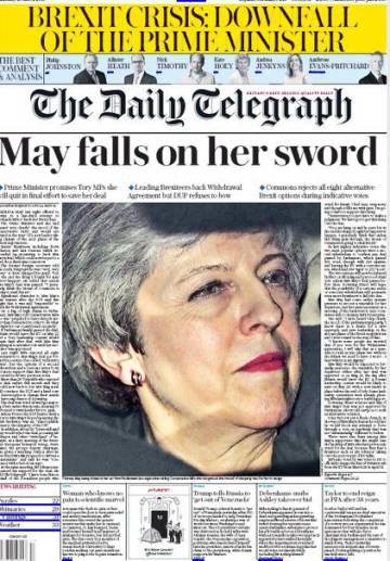 Así recoge la prensa británica los ocho rechazos del Parlamento a las alternativas al Brexit