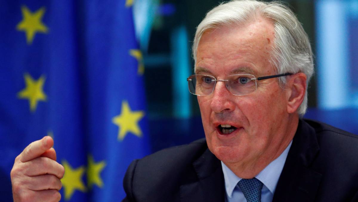 El negociador jefe de la UE para el Brexit, Michel Barnier, en las oficinas del Parlamento Europeo en Bruselas este martes.