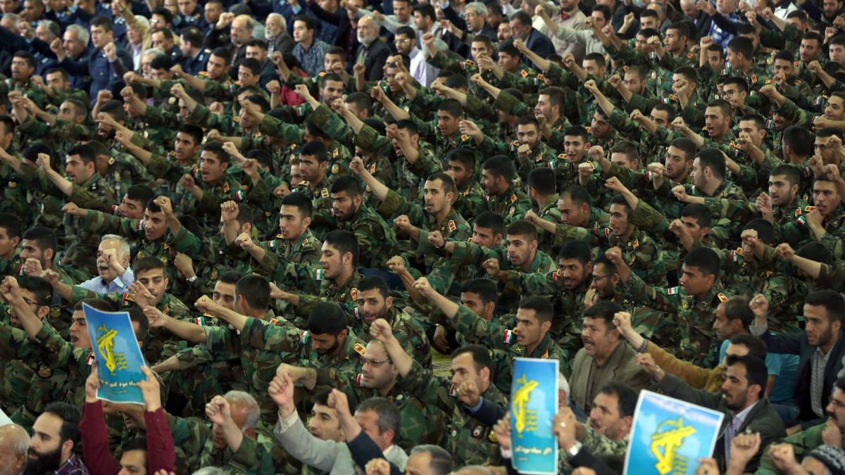 Miembros de la Guardia Revolucionaria, este viernes en Teherán.