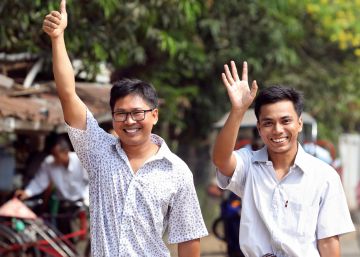 Myanmar libera a dos periodistas de Reuters tras 500 días en prisión