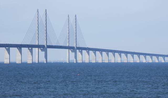 Vista del puente de Oresund.