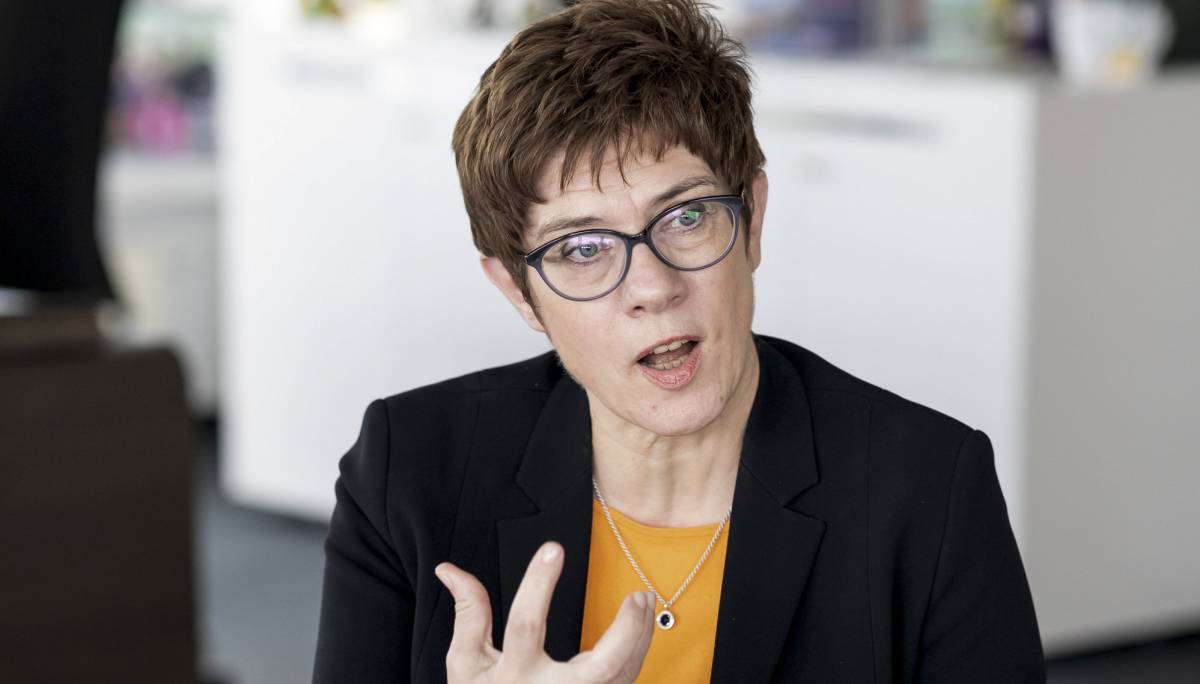 Annegret Kramp-Karrenbauer, durante una entrevista en la sede del partido en Berlín 14 mayo 2019.