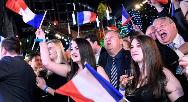 Simpatizantes de Reagrupamiento Nacional en París.