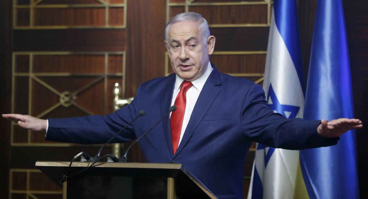 El primer ministro israelí, Benjamín Netanyahu, el martes en Kiev.