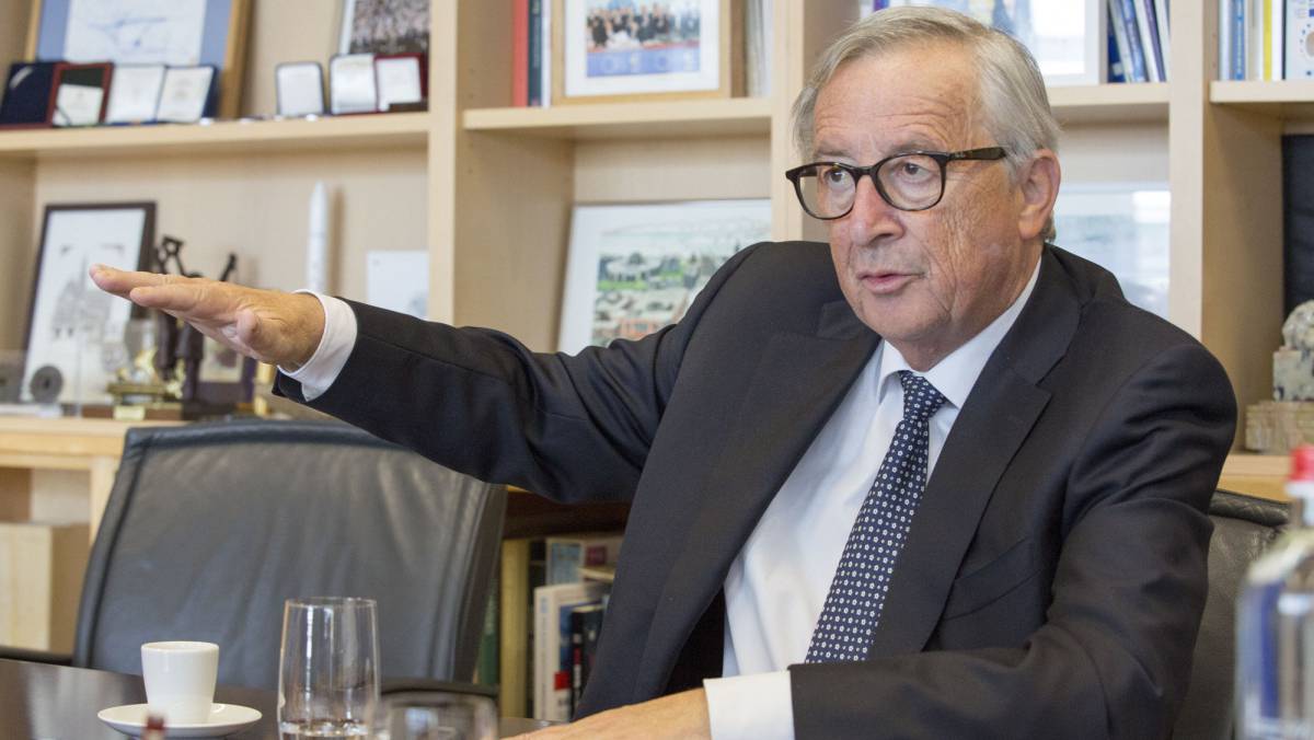 Juncker, durante la entrevista con EL PAÍS.