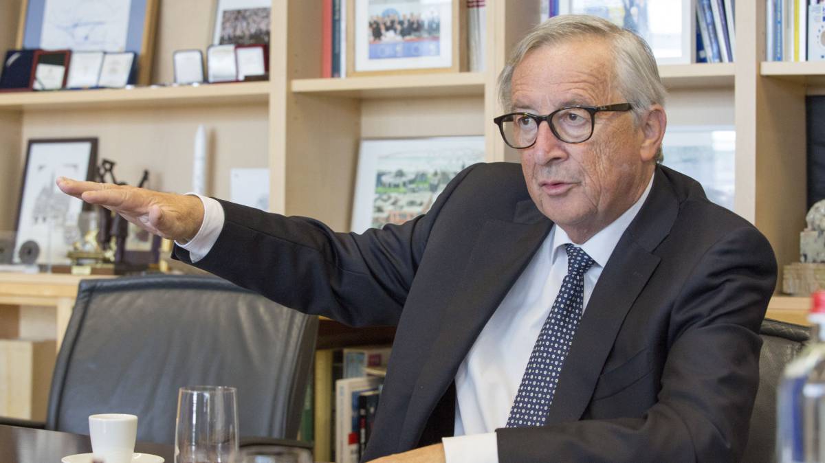 Jean-Claude Juncker, presidente de la Comisión Europea, durante la entrevista con Valverdedelcamino.