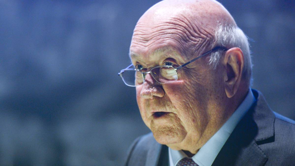 Frederik de Klerk en Irlanda en 2017.