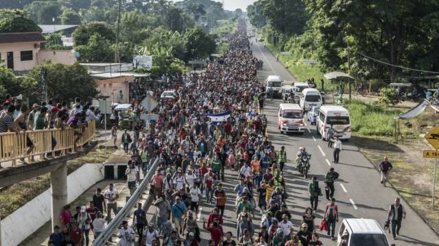 La caravana migrante, en octubre pasado.