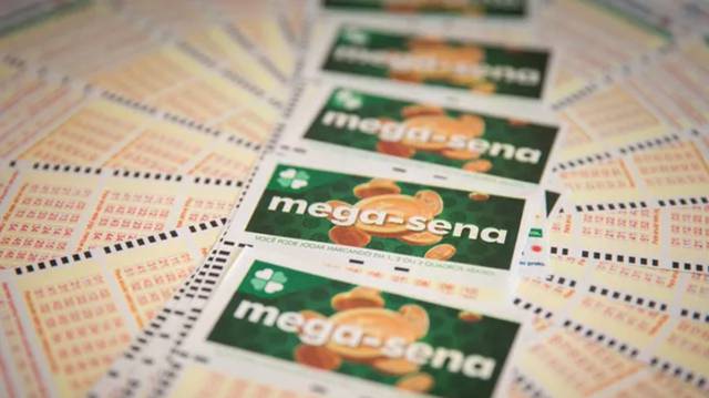 Cupones de la lotería Mega-Sena de Brasil.
