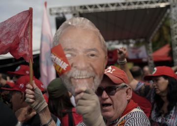 Seguidores de Lula este viernes.