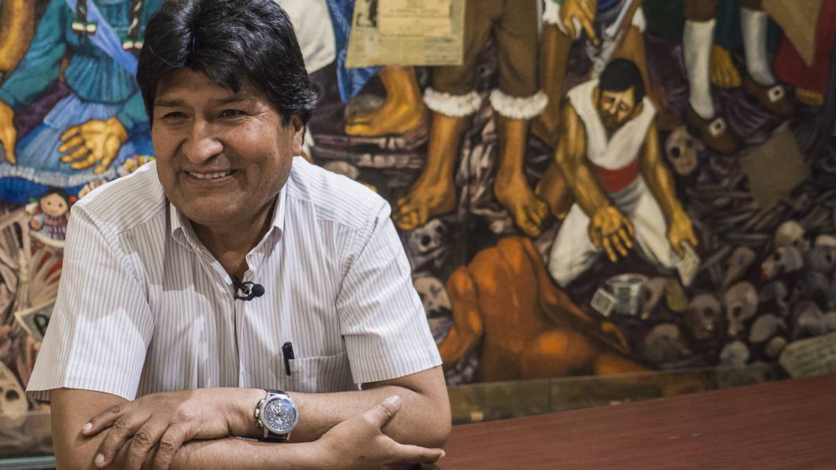 Evo Morales en el Palacio del Ayuntamiento de la Ciudad de México, este miércoles.