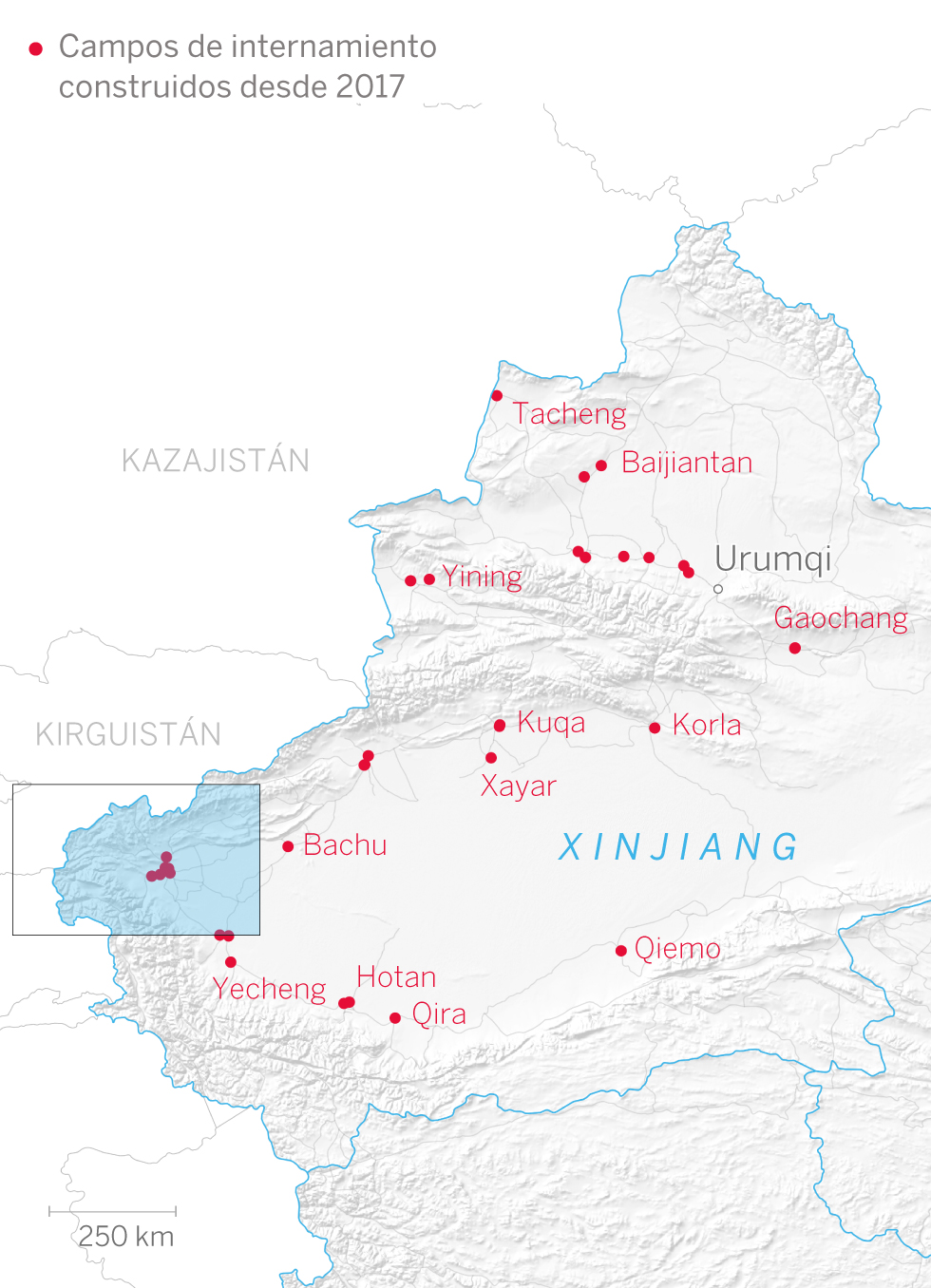 Las imágenes de satélite y los documentos que destapan los campos de internamiento en Xinjiang