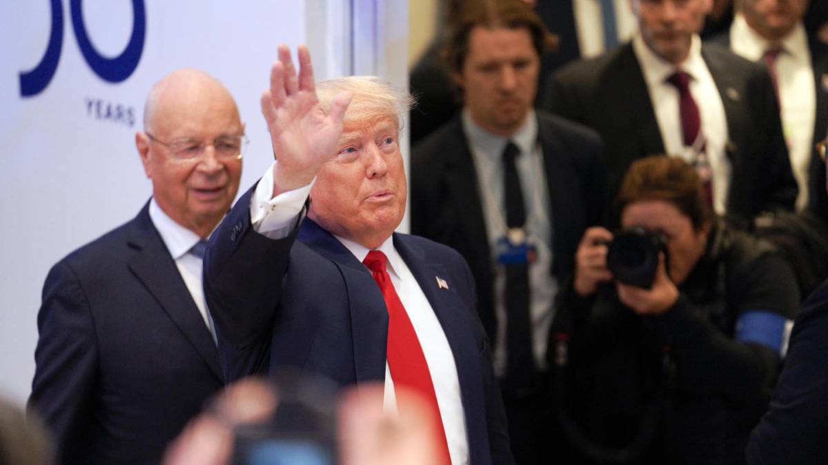 El presidente Trump, este martes en el Foro de Davos.