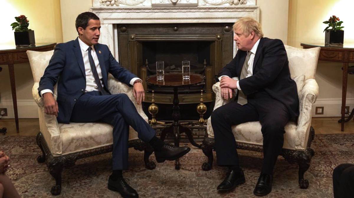 Guaidó y Johnson, en Downing Street.