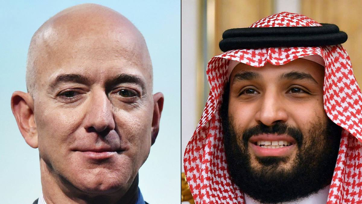Jeff Bezos y Mohamed Bin Salmán.