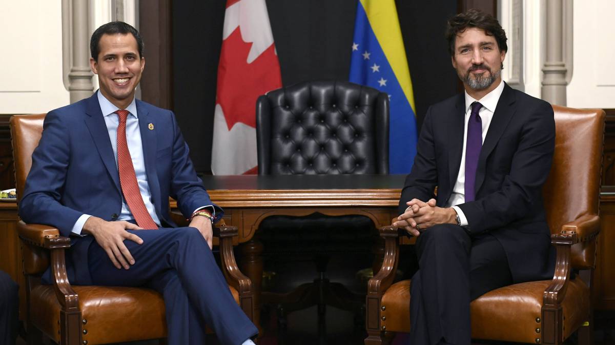 Juan Guaidó y Justin Trudeau en Ottawa.