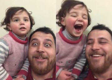 La historia detrás del papá que jugaba para que su hija se riera de las bombas