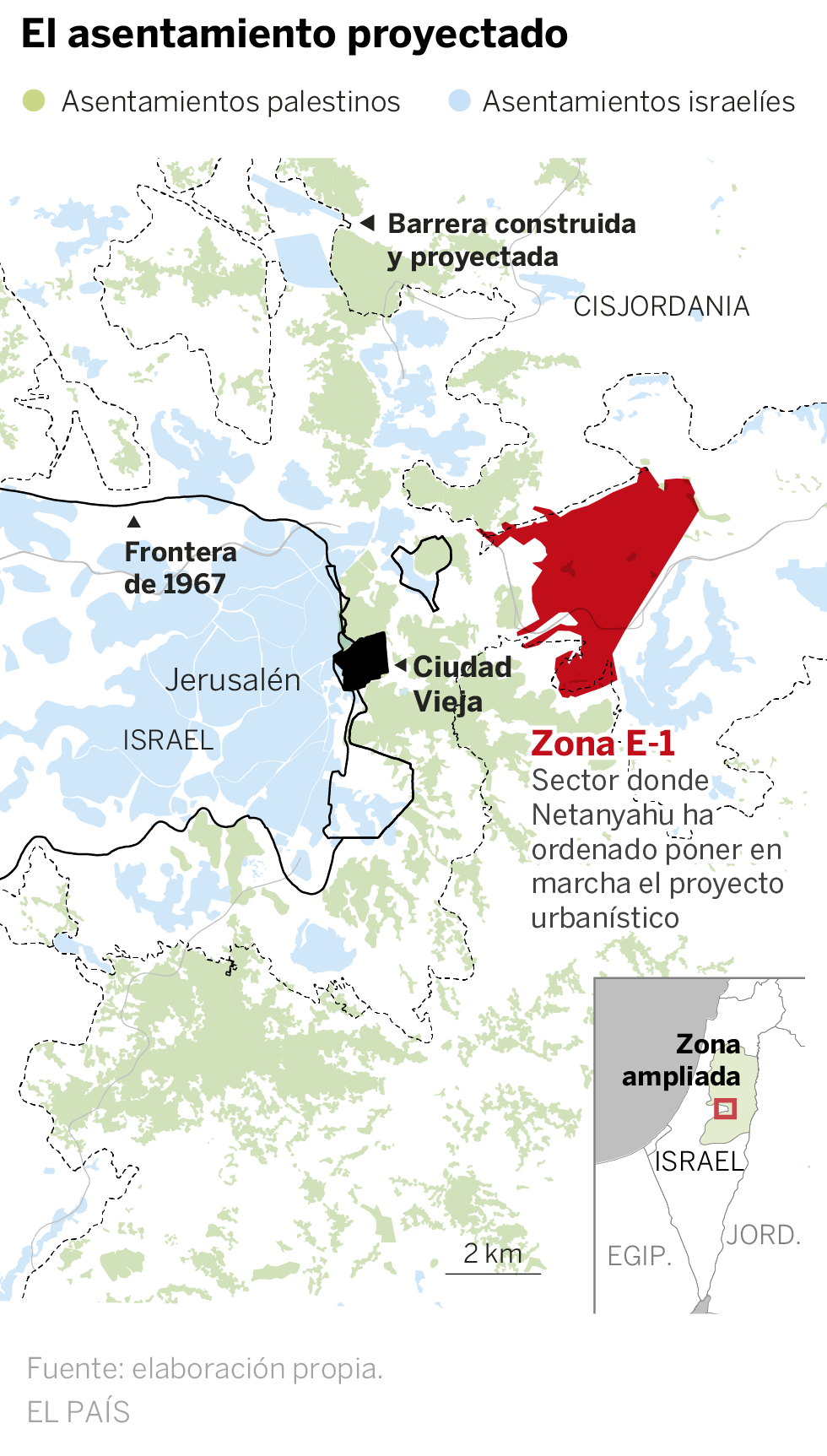 Netanyahu promete en campaña un asentamiento que parte en dos Cisjordania