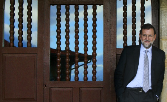 El candidato del PP, en la localidad asturiana de Luces. El candidato del PP, en la localidad asturiana de Luces.