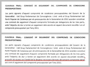 El añadido de la cláusula final del acuerdo que omitió el PP al hacer público el documento es siguiente: