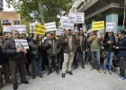Manifestación ante Defensa por la libertad del subteniente arrestado