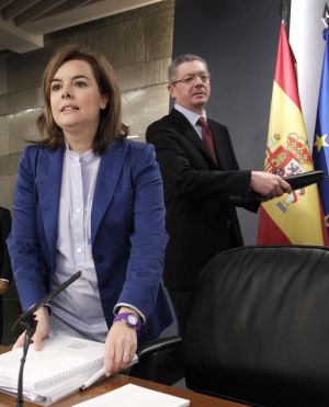 Soraya Sáenz de Santamaría y Alberto Ruiz-Gallardón. Soraya Sáenz de Santamaría y Alberto Ruiz-Gallardón.