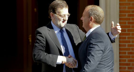 Mariano Rajoy recibe al presidente de Extremadura, José Antonio Monago. Mariano Rajoy recibe al presidente de Extremadura, José Antonio Monago.