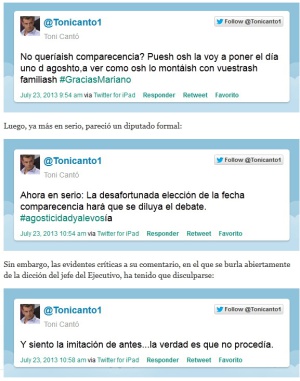 Los @politicos están en mantillas Los @politicos están en mantillas