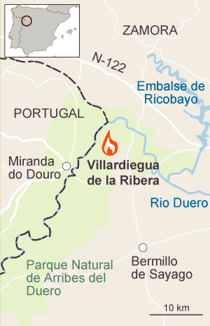 Un incendio obliga a desalojar a los vecinos de un pueblo de Zamora Un incendio obliga a desalojar a los vecinos de un pueblo de Zamora