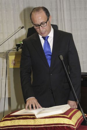 Abdemalik El Barkani, en su toma de posesión en 2012. Abdemalik El Barkani, en su toma de posesión en 2012.