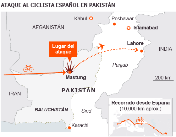 El ciclista atacado en Pakistán: “No fue un intento de secuestro, sino de asesinato”