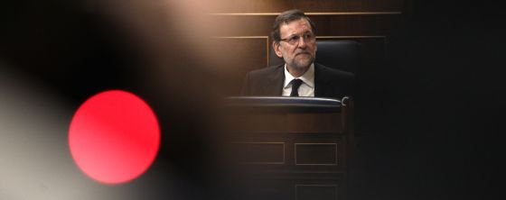 El presidente del Gobierno, Mariano Rajoy, en el Congreso. ÁLVARO GARCÍA
