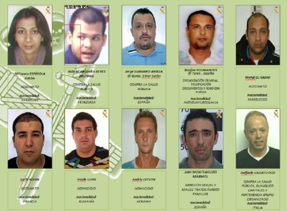 Los 10 delincuentes huidos más buscados.