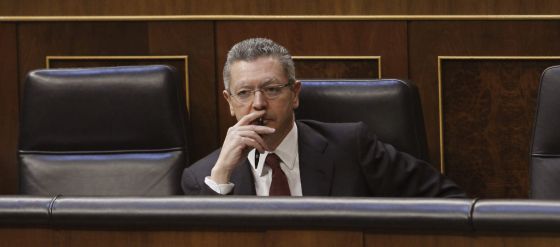 Gallardón, este martes en el Congreso.
