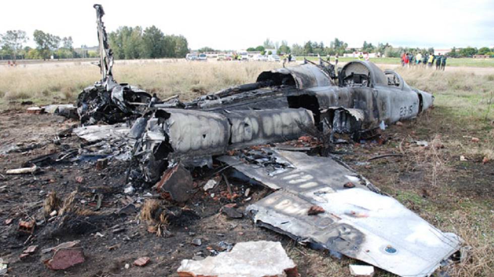 Restos del avión siniestrado.