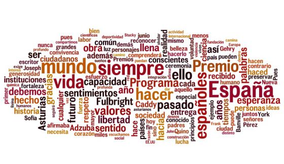 Palabras del discurso del Rey en los premios Príncipe de Asturias.
