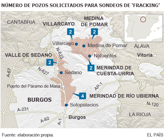 La canadiense BNK pide emplear el ‘fracking’ en 12 pozos de Burgos