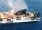 El ferri incendiado en Mallorca va rumbo al puerto de Sagunto