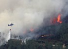 1.400 evacuats per un incendi
a la serra extremenya de Gata